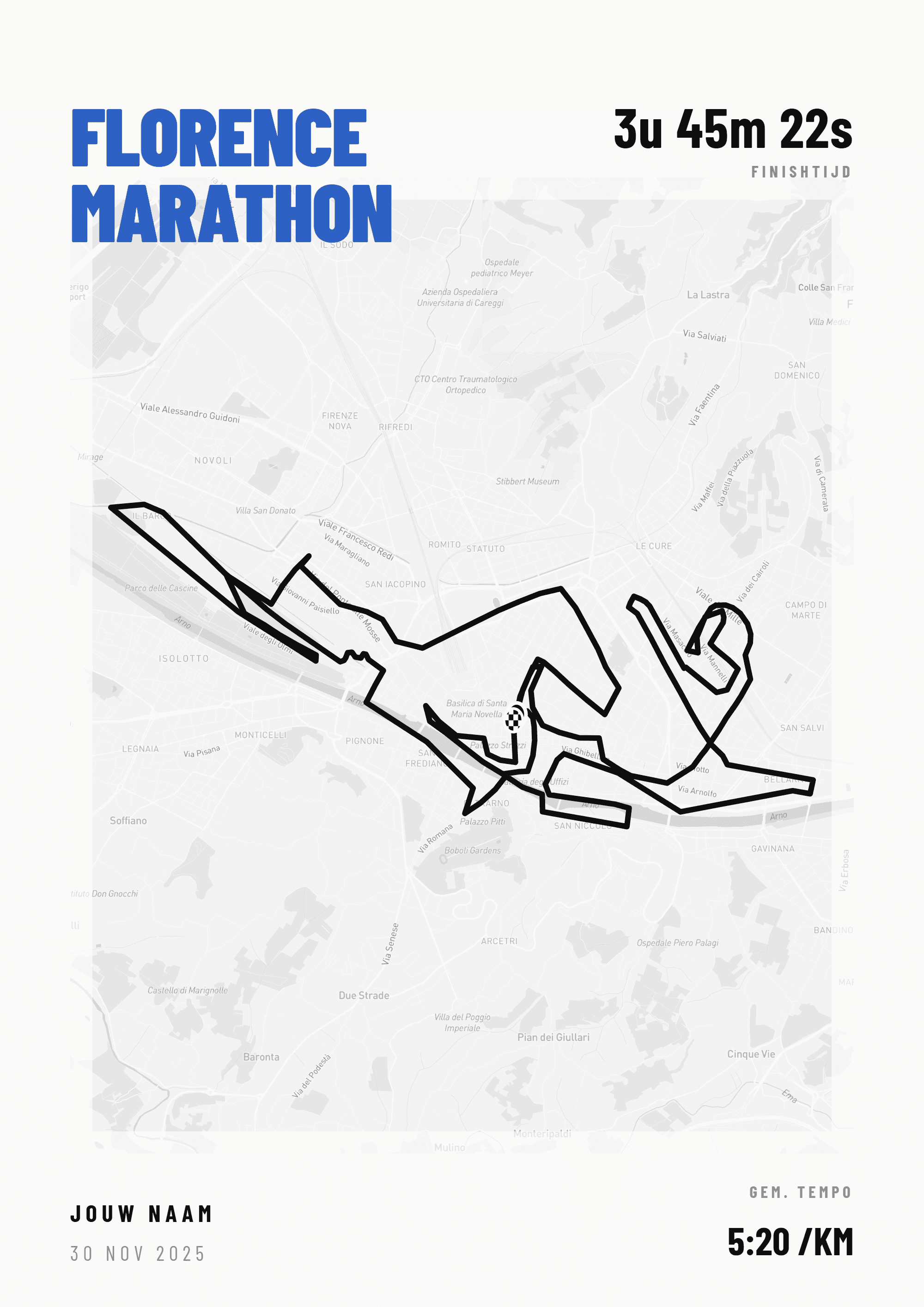 Voorbeeldposter Florence Marathon