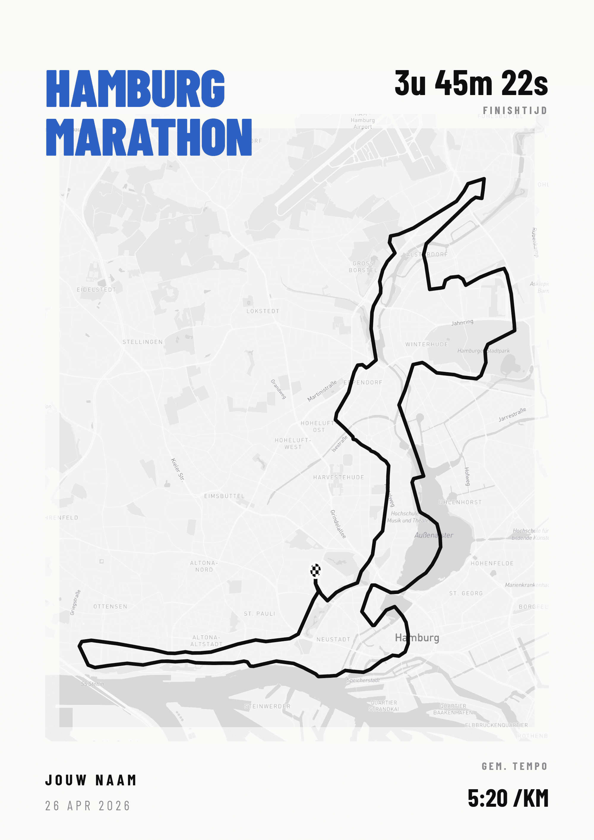 Voorbeeldposter Hamburg Marathon