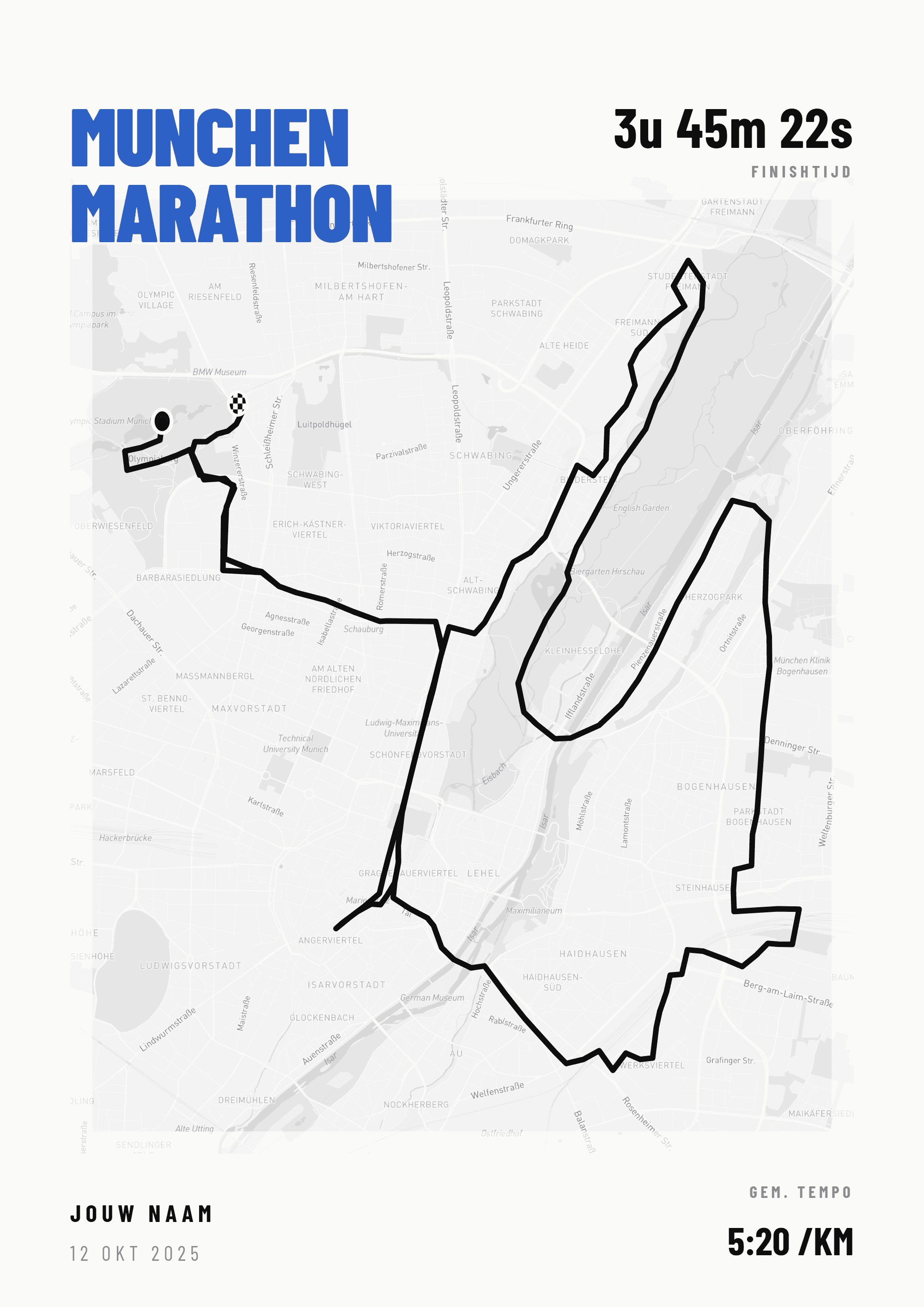 Voorbeeldposter Munchen Marathon
