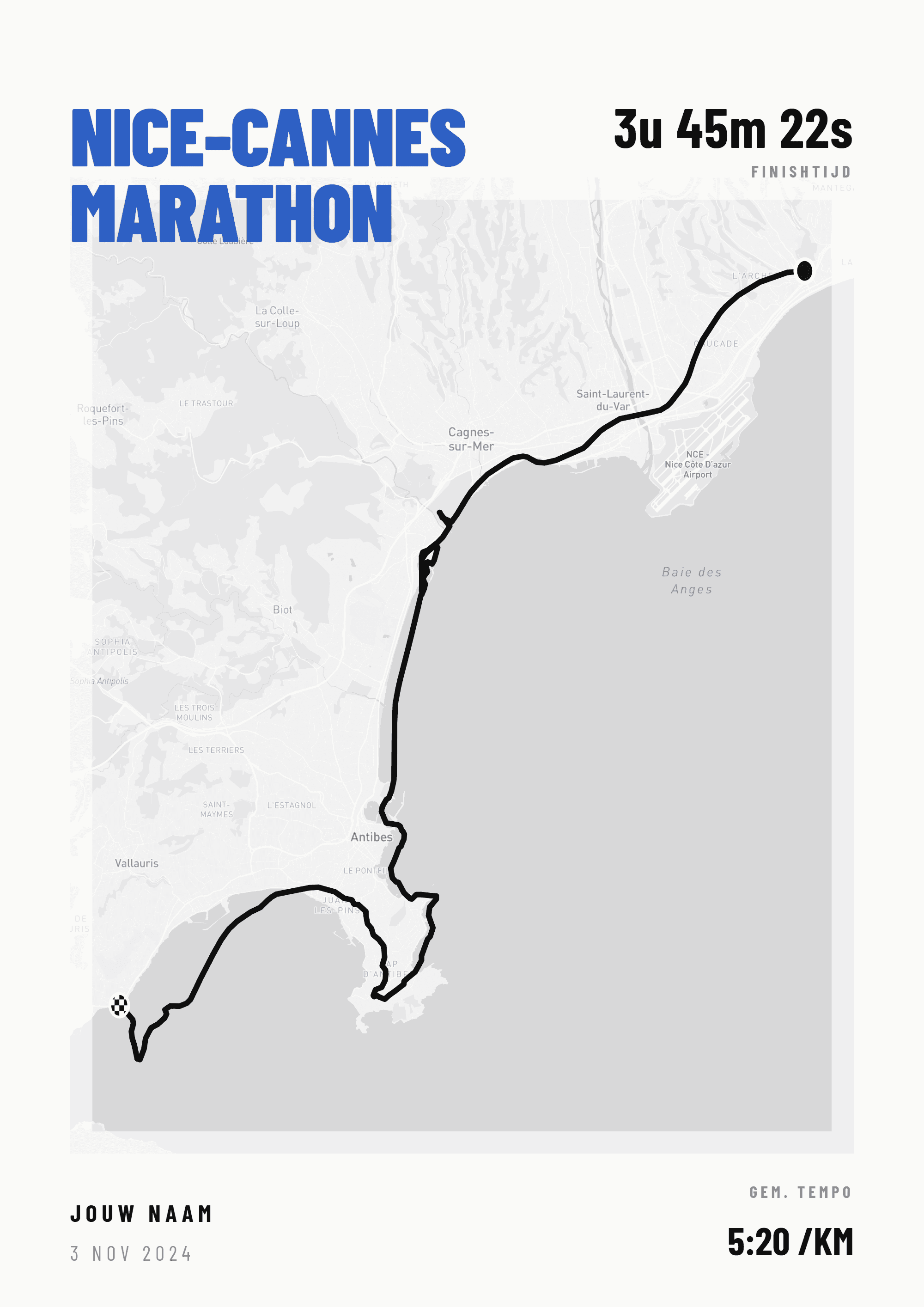 Voorbeeldposter Nice-Cannes Marathon