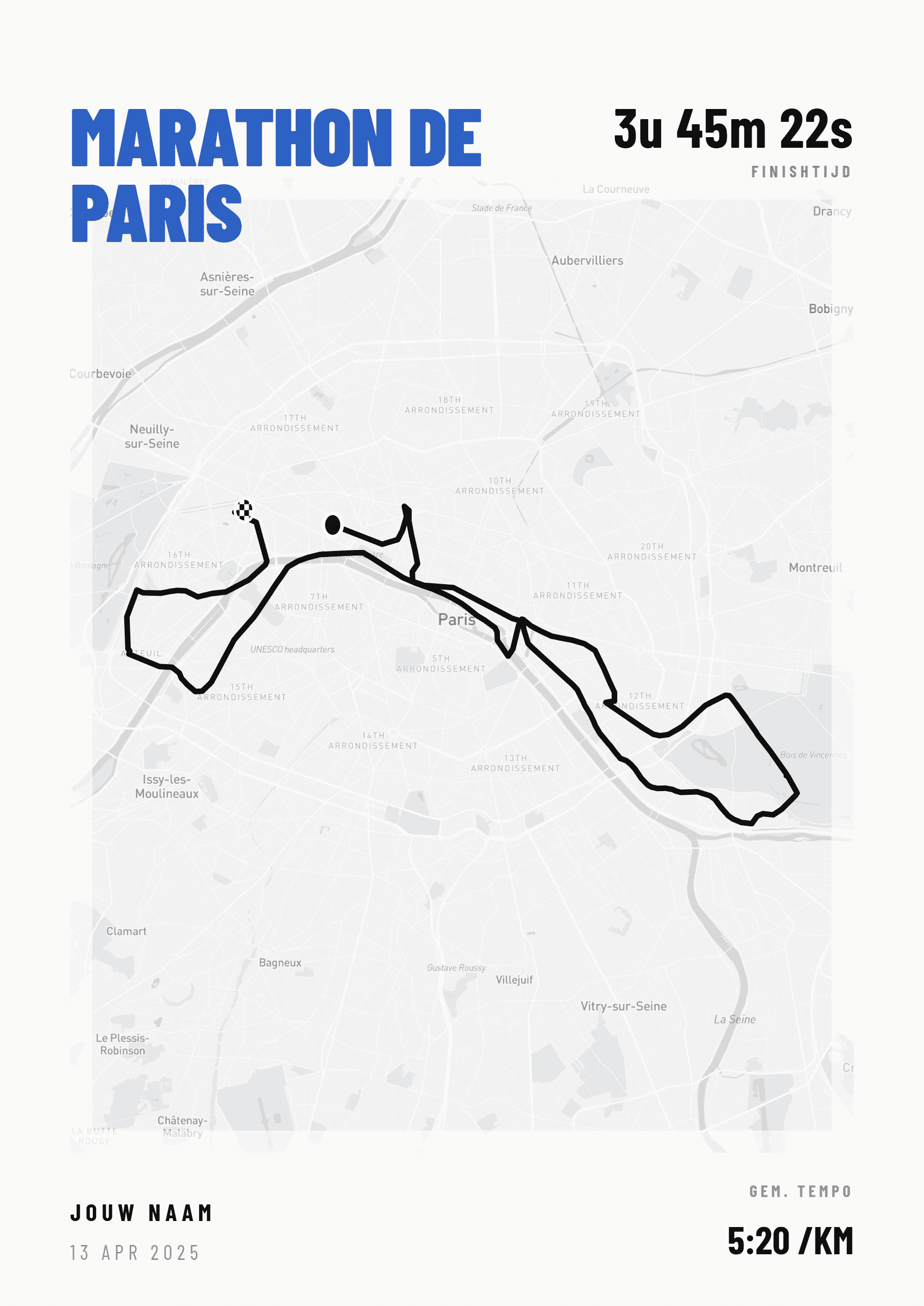 Voorbeeldposter Marathon de Paris
