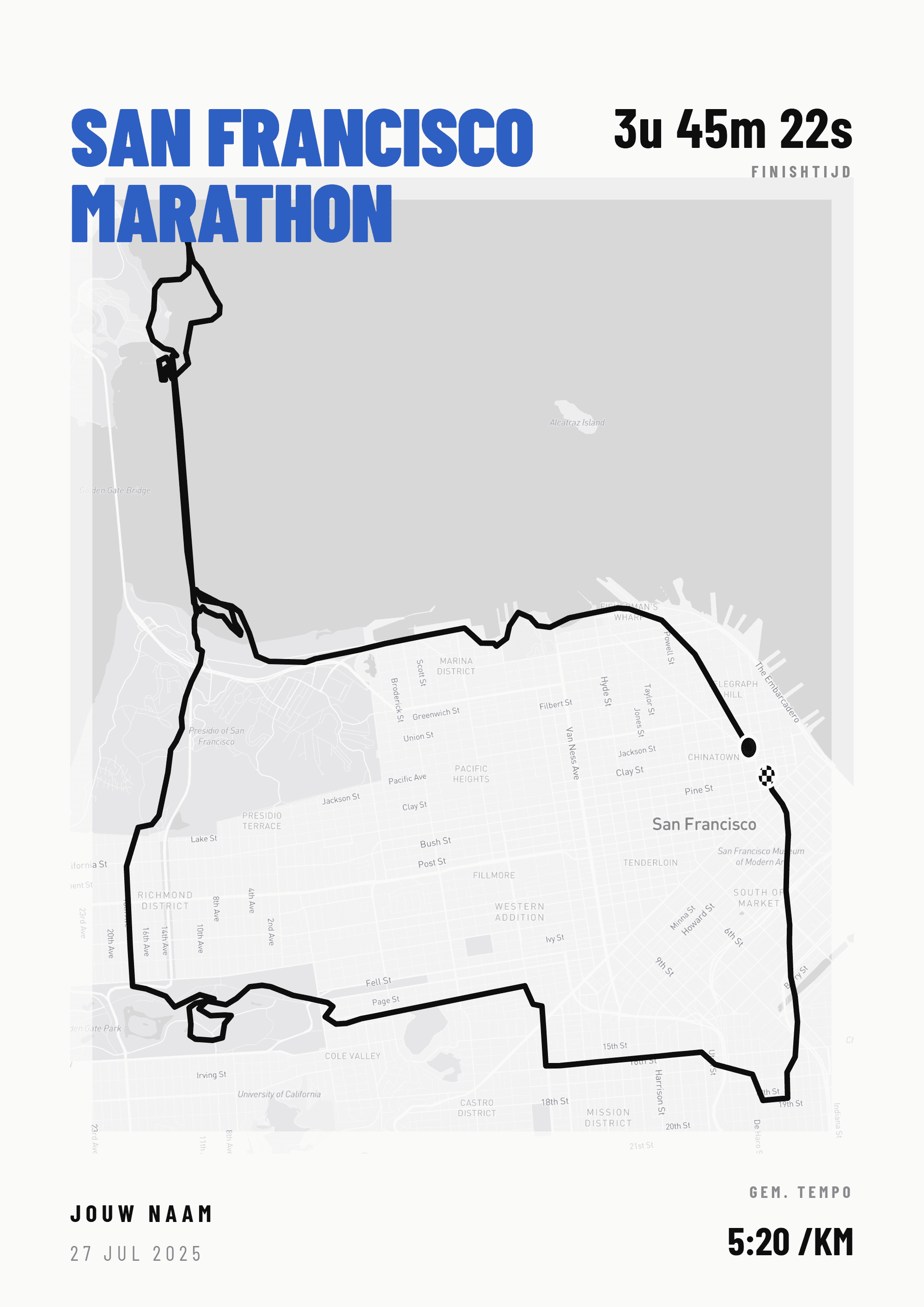 Voorbeeldposter San Francisco Marathon