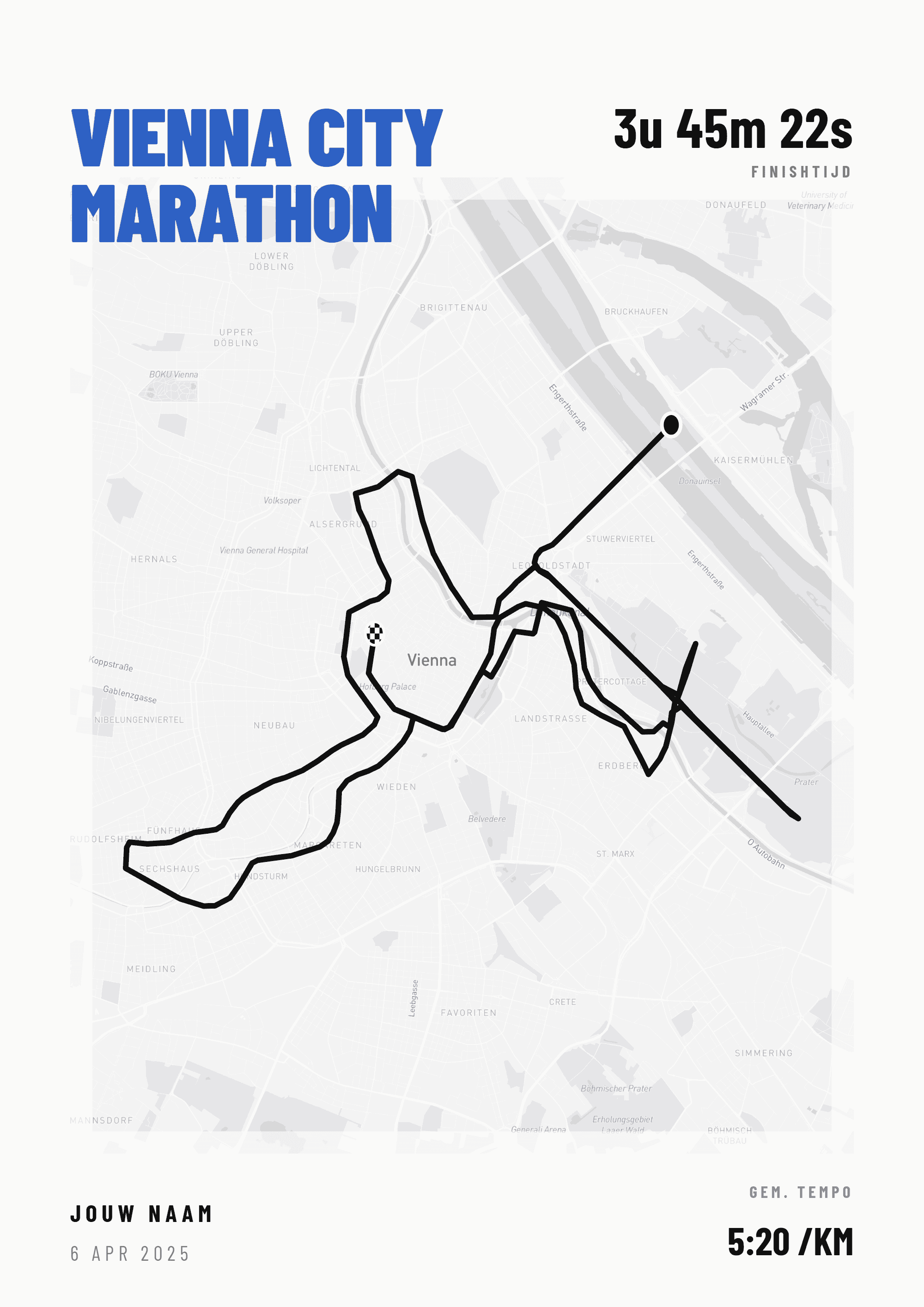 Voorbeeldposter Vienna City Marathon